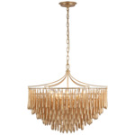 Vacarro Chandelier - Antique Gold Leaf