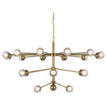 Alloway Chandelier - Soft Brass / Clear