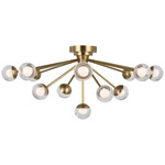 Alloway Ceiling Light - Soft Brass / Clear