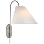 Kinsley Wall Sconce - Polished Nickel / Linen