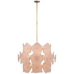 Leighton Chandelier - Soft Brass / Blush Tinted