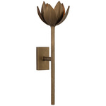 Alberto Torch Wall Sconce - Antique Bronze Leaf