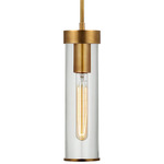 Liaison Pendant - Antique-Burnished Brass / Clear