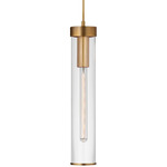 Liaison Pendant - Antique-Burnished Brass / Clear