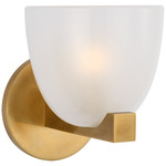 Carola Wall Sconce - Hand-Rubbed Antique Brass / Frosted
