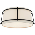 Callaway Ceiling Flush Light - Bronze / Linen