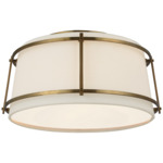 Callaway Ceiling Light - Hand Rubbed Antique Brass / Linen