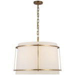 Callaway Drum Pendant - Hand-Rubbed Antique Brass / Linen