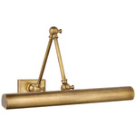 Cabinet Maker Double Plug-in / Hardwired Library Light - Hand-Rubbed Antique Brass