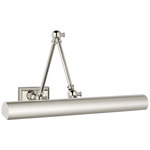 Cabinet Maker Double Plug-in / Hardwired Library Light - Polished Nickel