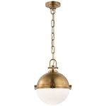 Adrian Pendant - Antique-Burnished Brass / White