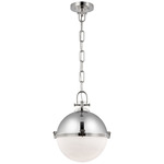 Adrian Pendant - Polished Nickel / White