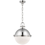 Adrian Pendant - Polished Nickel / White