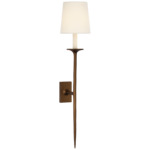 Catina Wall Sconce - Antique Bronze Leaf / Linen