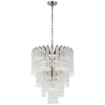 Lorelei Waterfall Chandelier - Polished Nickel / Clear