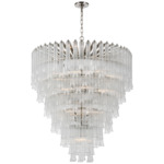 Lorelei Waterfall Chandelier - Polished Nickel / Clear