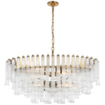 Lorelei Oval Chandelier - Gild / Clear