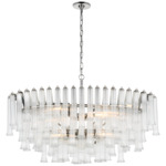 Lorelei Oval Chandelier - Polished Nickel / Clear