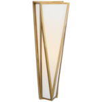 Lorino Wall Sconce - Hand-Rubbed Antique Brass / White