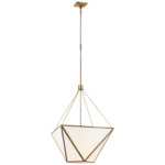 Lorino Pendant - Hand-Rubbed Antique Brass / White