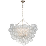 Talia Chandelier - Burnished Silver Leaf / Clear