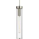 Liaison Pendant - Polished Nickel / Clear