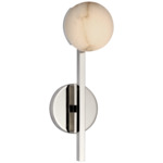 Pedra Petite Tail Wall Sconce - Polished Nickel / Alabaster