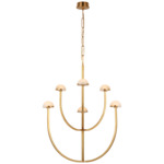 Pedra Chandelier - Antique-Burnished Brass / Alabaster