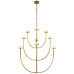 Pedra Chandelier - Antique-Burnished Brass / Alabaster