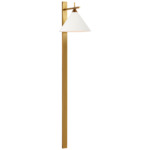Cleo Statement Plug-in Wall Sconce - Antique-Burnished Brass / Matte White