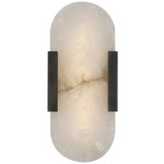 Melange Elongated Wall Sconce - Bronze / Alabaster