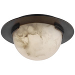 Melange Disc Solitaire Ceiling Light - Bronze / Alabaster