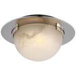 Melange Disc Solitaire Ceiling Light - Polished Nickel / Alabaster