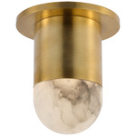Melange Mini Mono Ceiling Light - Antique-Burnished Brass / Alabaster