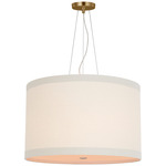 Walker Pendant - Gild / Cream Linen