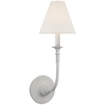 Piaf Wall Sconce - Plaster White / White Linen