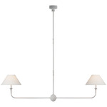 Piaf Linear Pendant - Plaster White / White Linen