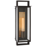 Halle Outdoor Wall Light - Aged Iron / Clear