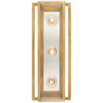 Halle Bathroom Vanity Light - Hand-Rubbed Antique Brass / Clear