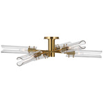 Casoria Ceiling Light - Hand Rubbed Antique Brass / Clear