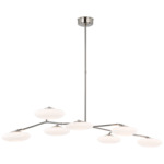 Brindille Articulating Chandelier - Polished Nickel / White