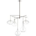 Lomme XL Chandelier - Polished Nickel / Clear