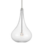 Lomme Pendant - Polished Nickel / Clear