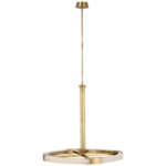 Covet Ring Chandelier - Antique-Burnished Brass / Alabaster