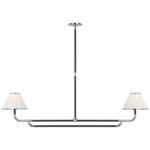 Rigby Linear Chandelier - Polished Nickel / Ebony / Linen