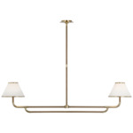 Rigby Linear Chandelier - Soft Brass / Natural Oak / Linen