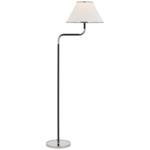 Rigby Floor Lamp - Polished Nickel / Ebony / Linen