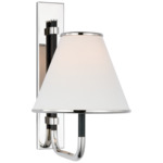 Rigby Wall Sconce - Polished Nickel / Ebony / Linen