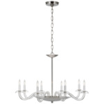 Brigitte Chandelier - Polished Nickel / Clear