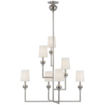 Comtesse Chandelier - Polished Nickel / Linen